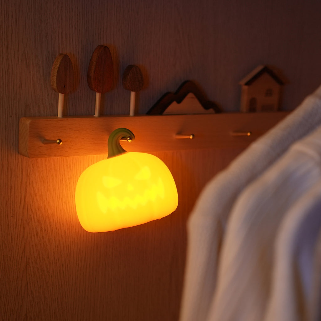 PikaPals Ultra-Soft Silicone Cute Pumpkin Night Light