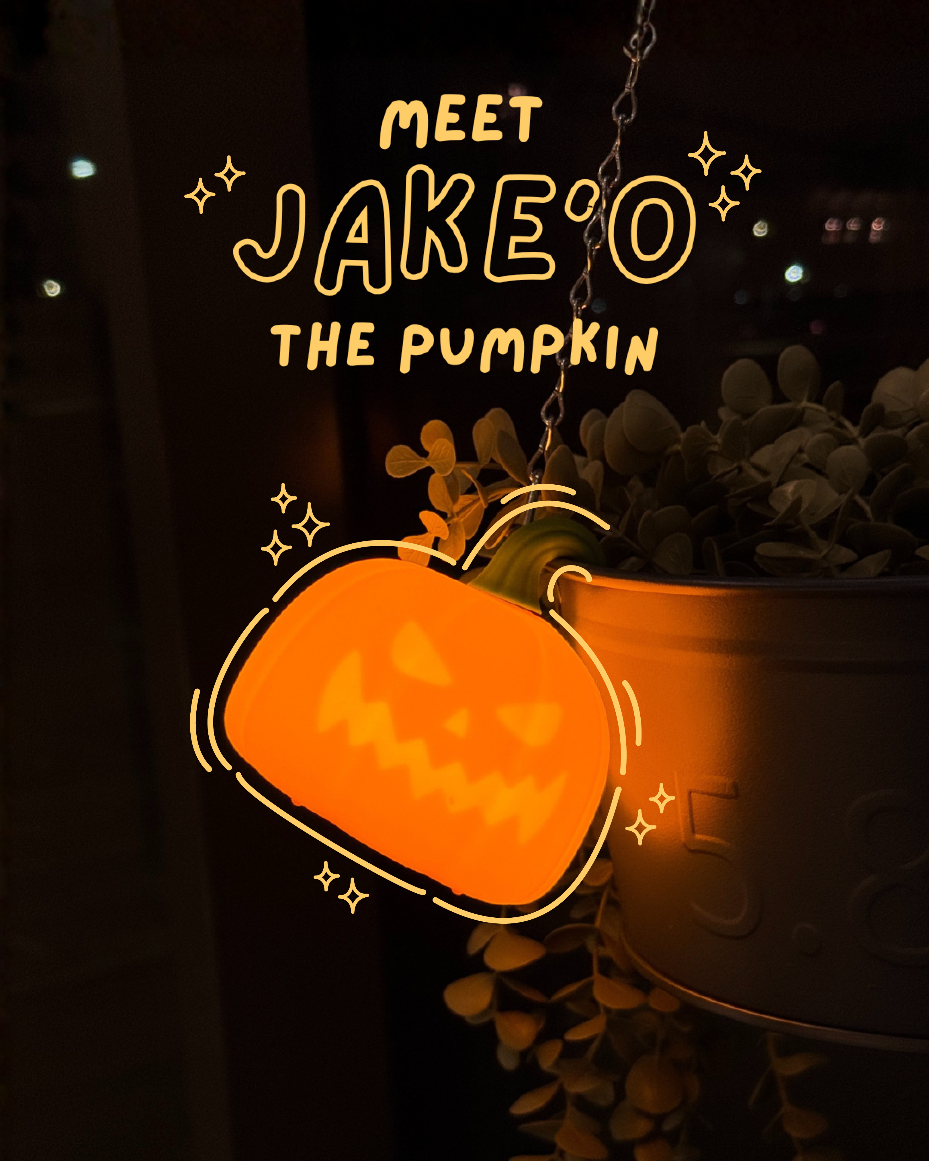 PikaPals Ultra-Soft Silicone Pumpkin Night Light